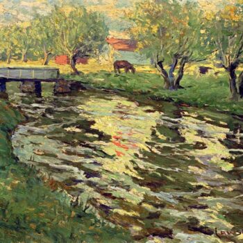 Horses Grazing by a Stream,1910-20