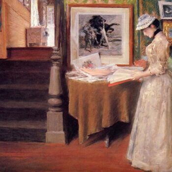 Interior, Young Woman at a Table, 1892