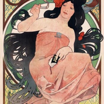 JOB, cigarette paper advertisement by Alfons Mucha, 1898