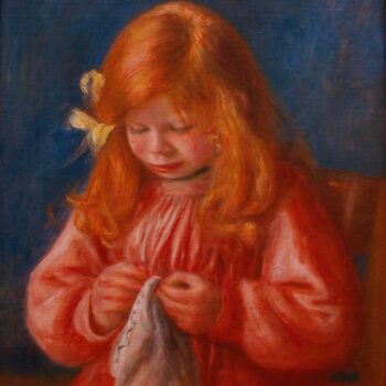 Jean Renoir Sewing, 1899