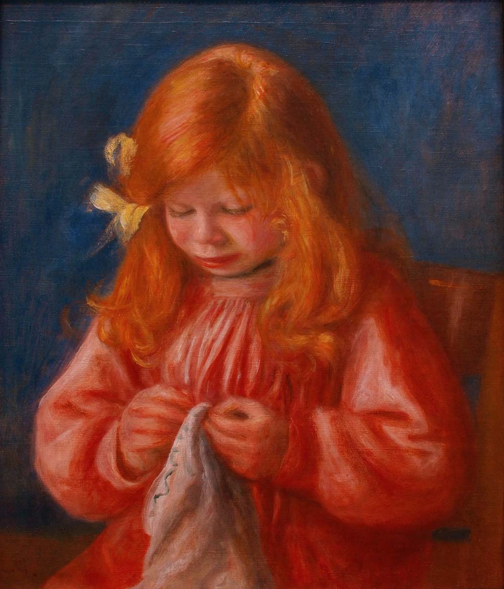 Jean Renoir Sewing, 1899