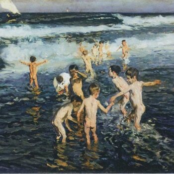 Joaquin Sorolla y Bastida - Banar a los ninos