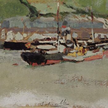 Joaquin Sorolla y Bastida - Barcos en un puerto