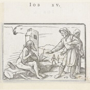 Job in discussion with friends. 1538
