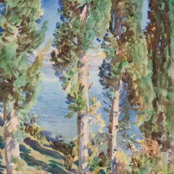 John Singer Sargent - Corfu- Cypresses