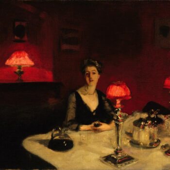 John Singer Sargent - Le verre de porto (A Dinner Table at Night)