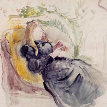 Julie Manet, Reading in a Chaise Lounge - 1890