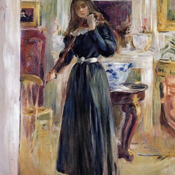 Julie Playing a Violin - 1893