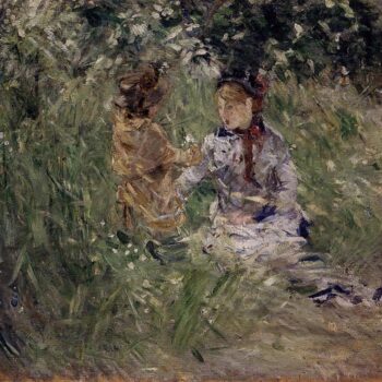 Julie with Pasie in the Garden at Bougival - 1881
