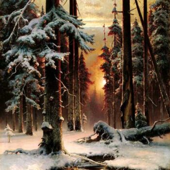 KLEVER Iuliiy - Zimniiy zakat v elovom lesu (Winter Sunset in fir forest)