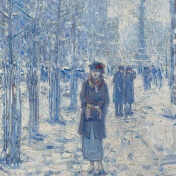 Kitty Walking in Snow, 1918