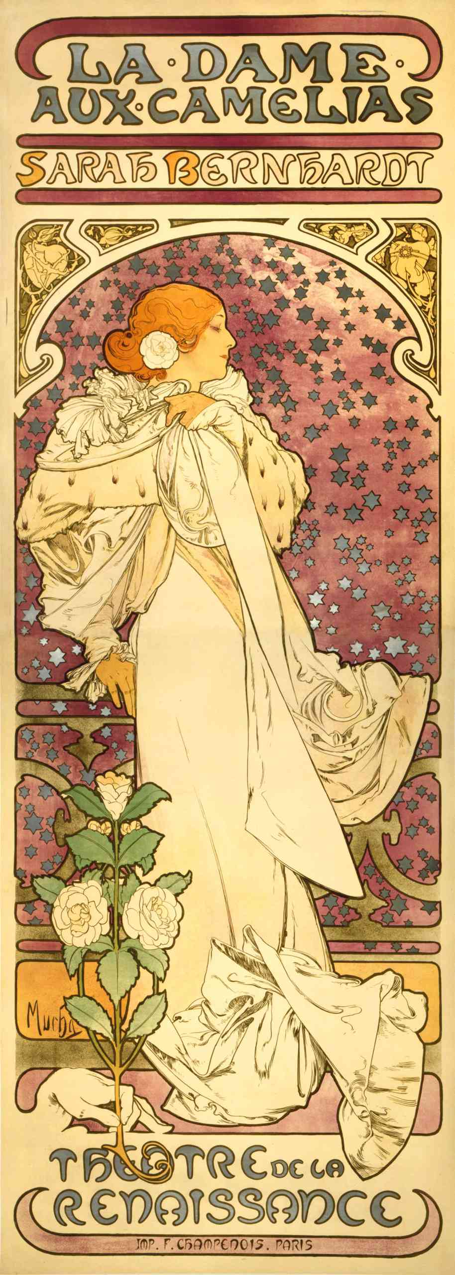La Dame Aux Camelias by Alphonse Mucha