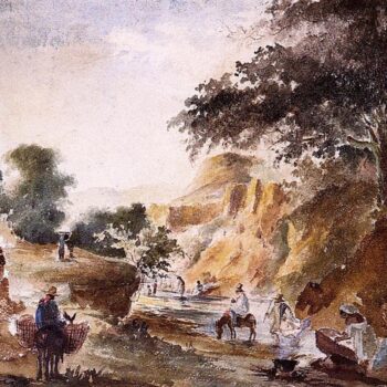 Landscape with Figures by a River, 1953-54