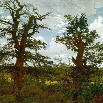 Landscape with Oak Trees and a Hunter