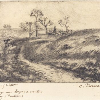 Landscape with Shepherd and Sheep at Osny (Pontoise), 1883
