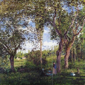 Landscape with Strollers Relaxing under the Trees, 1872