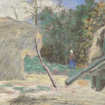 Landscape with Tresher at Montfoucault, 1875