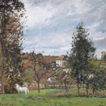 Landscape with a White Horse in a Meadow, L'Hermitage, 1872