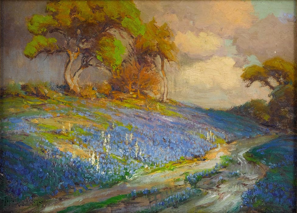 Late Afternoon in the Bluebonnets, S. W. Texas, 1913