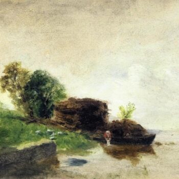 Laundress on the Banks of the River, 1850-59