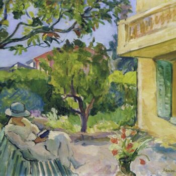 Le Cannet, Madame Lebasque Reading in the Garden, 1923