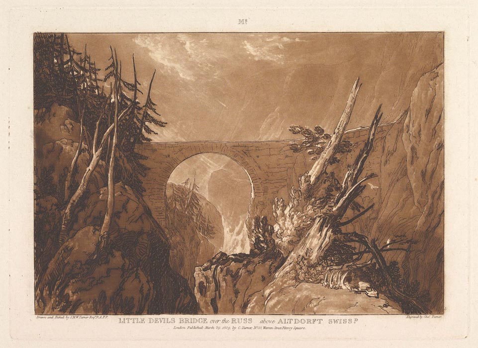 Little Devil's Bridge over the Russ, above Altdorft, Swiss, 1809