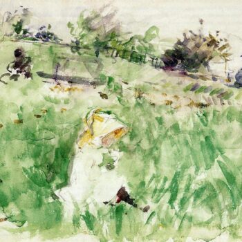 Little Girl Sitting on the Grass - 1882