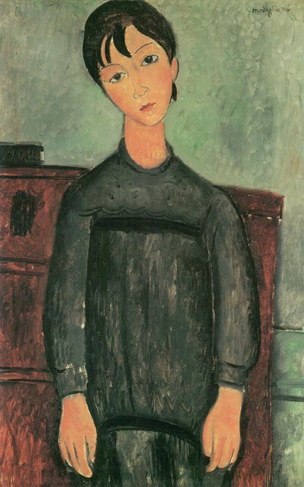 Little Girl in Black Apron - 1918 - Painting - oil on canvas
