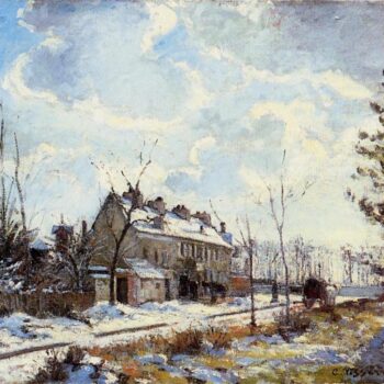 Louveciennes Road - Snow Effect, 1872