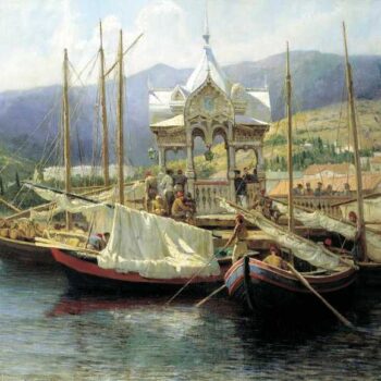 MIaSOEDOV Grigoriiy - Pristan' v Ialte (The wharf at Yalta)