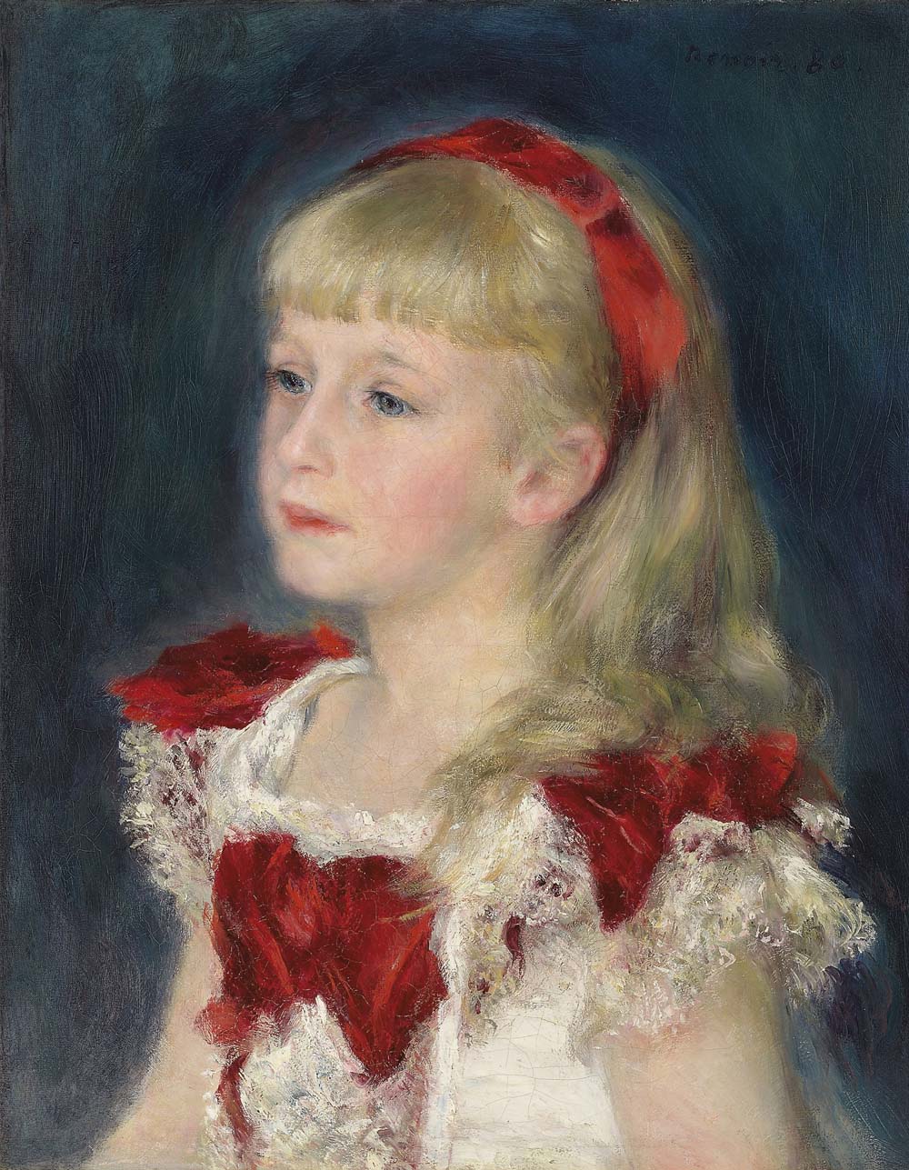 Mademoiselle Grimprel with Red Ribbon (Helene Grimprel), 1880