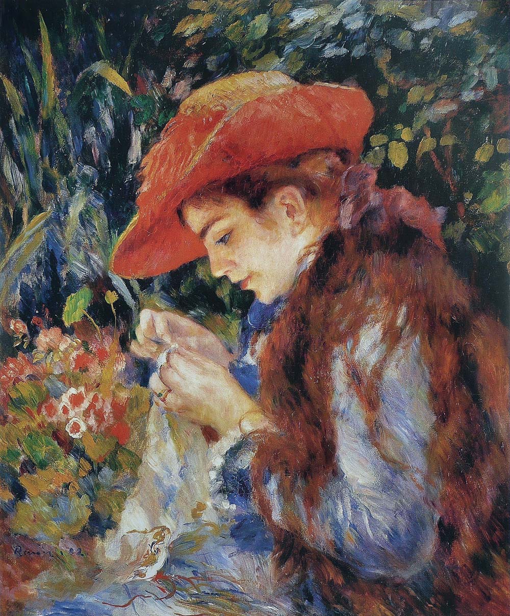 Mademoiselle Marie-Therese Durand-Ruel Sewing, 1882