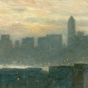 Manhattan's Misty Sunset, 1911