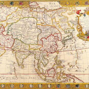 Map of Asia, Guillaume Dante 1732