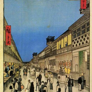 Marketplace by Hiroshige
