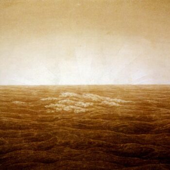 Mer au lever du soleil sepia (1826)