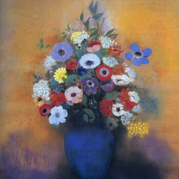 Mimosas, Anemonies and Lilac in a Blue Vase, 1913-16