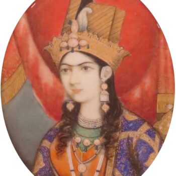 Miniature portrait of Mumtaz Mahal, Delhi, India, late 19th century
