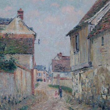 Mother and Child on the Street at Pontoise, 1915
