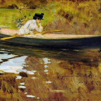 Mrs. Chase in Prospect Park, 1886