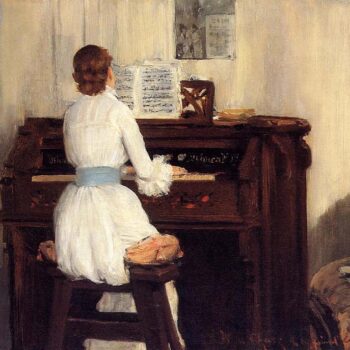 Mrs. Meigs at the Piano Organ, 1883
