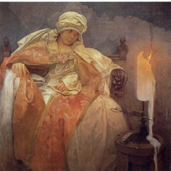 Mucha, Alfons Woman With a Burning Candle