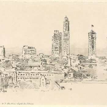 New York Skyline - Light Buildings, 1918 01