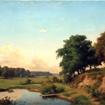 ORLOVSKIIy Vladimir - Peiyzazh s prudikom (Paysage with pond)