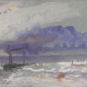 Off Yarmouth - A Steamship off the Coast in Rough Weather