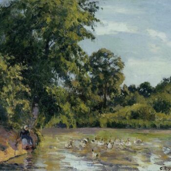 Old Woman with Ducks at Montfoucault, 1875