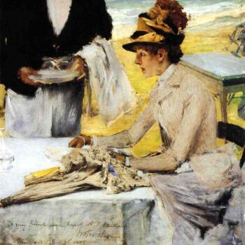 Ordering Lunch by the Seaside, 1884
