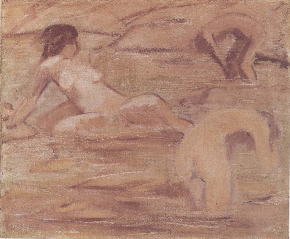 Otto Mueller - Badende in Braun - ca1911