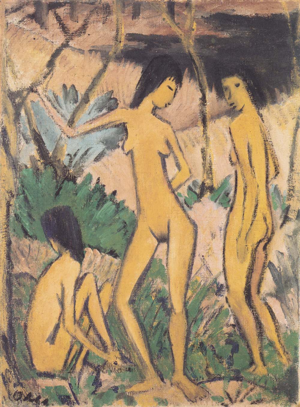 Otto Mueller - Drei Akte in Landschaft - ca1919