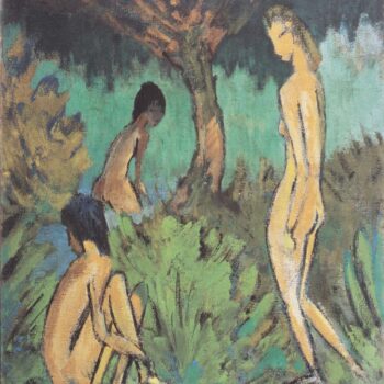 Otto Mueller - Drei Akte unter einem Baum - c.1913